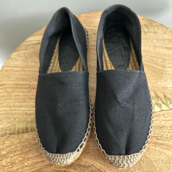 SAINT LAURENT Canvas Signature Espadrilles Jute Leather Flats EU 39.5 - Picture 4 of 7